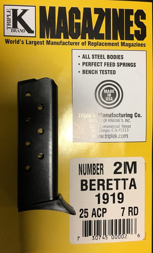 Beretta 1919 25ACP 7RD Magazine 2M